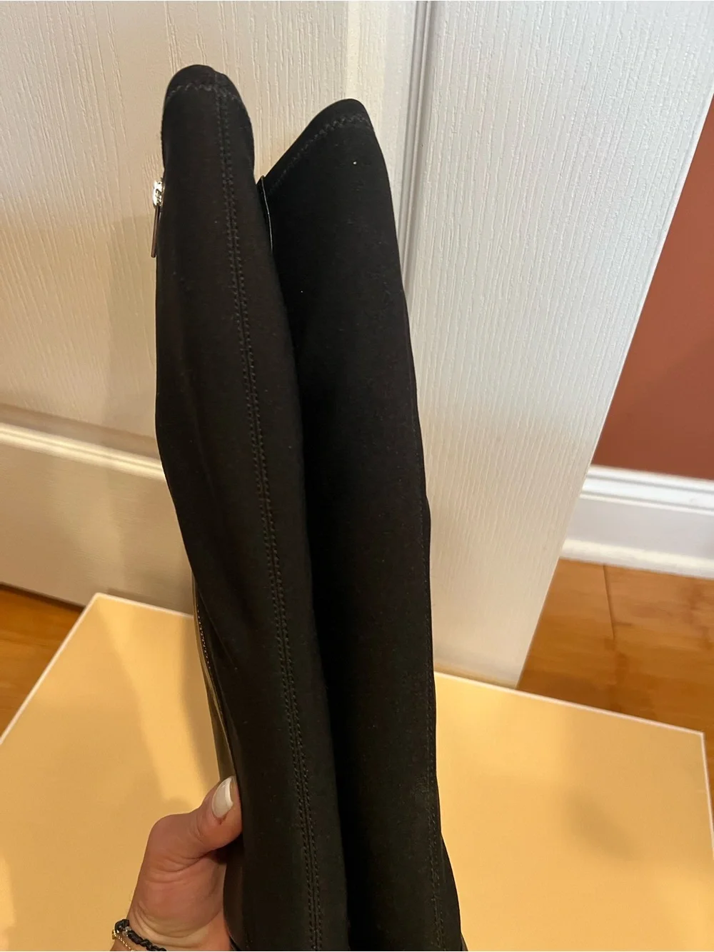 Michael Kors Black Over-the-Knee Wedge Boots